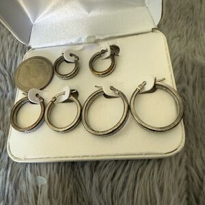 Sterling silver Hoop Earring Set
